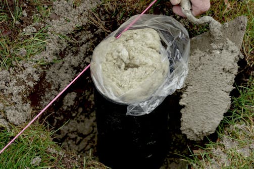 Isoleret skur på punktfundament Stolpesko